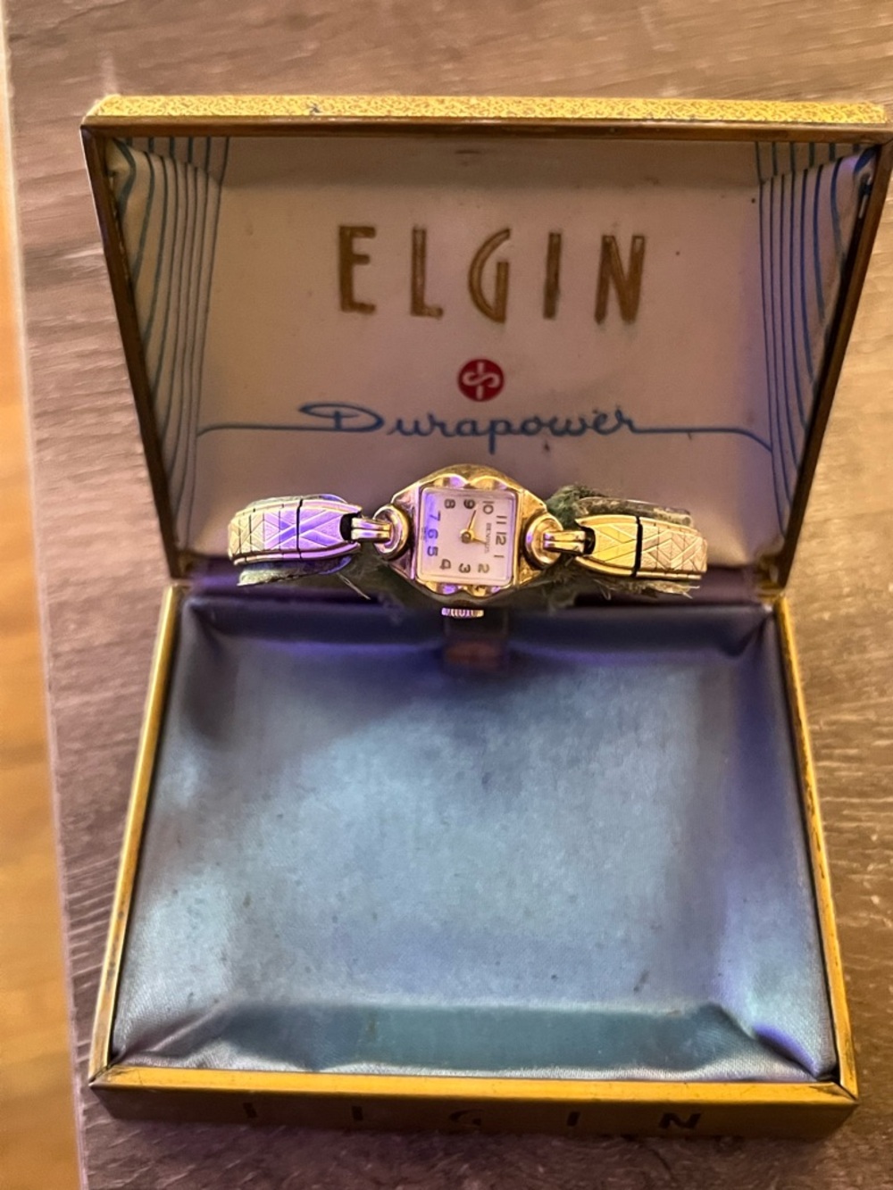 Vintage ELGIN 10k Rolled Gold-Plated Bezel Manual Winding Durapower Wristwatch